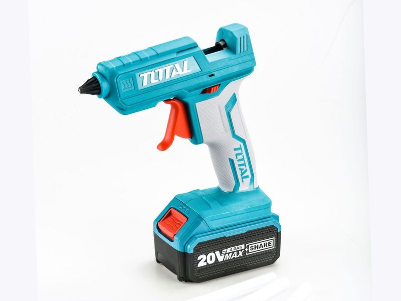 Total Pistola de cola quente AKU 20V Li-Ion, 11,2 mm, sem bateria e carregador Total Pistola de cola quente AKU 20V Li-Ion, 11,2 mm, sem bateria e carregador
