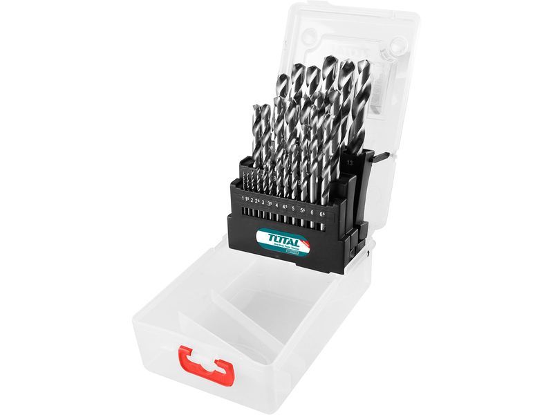 Brocas para metal, conjunto de 25, M2 em aço rápido Brocas para metal, conjunto de 25, M2 em aço rápido