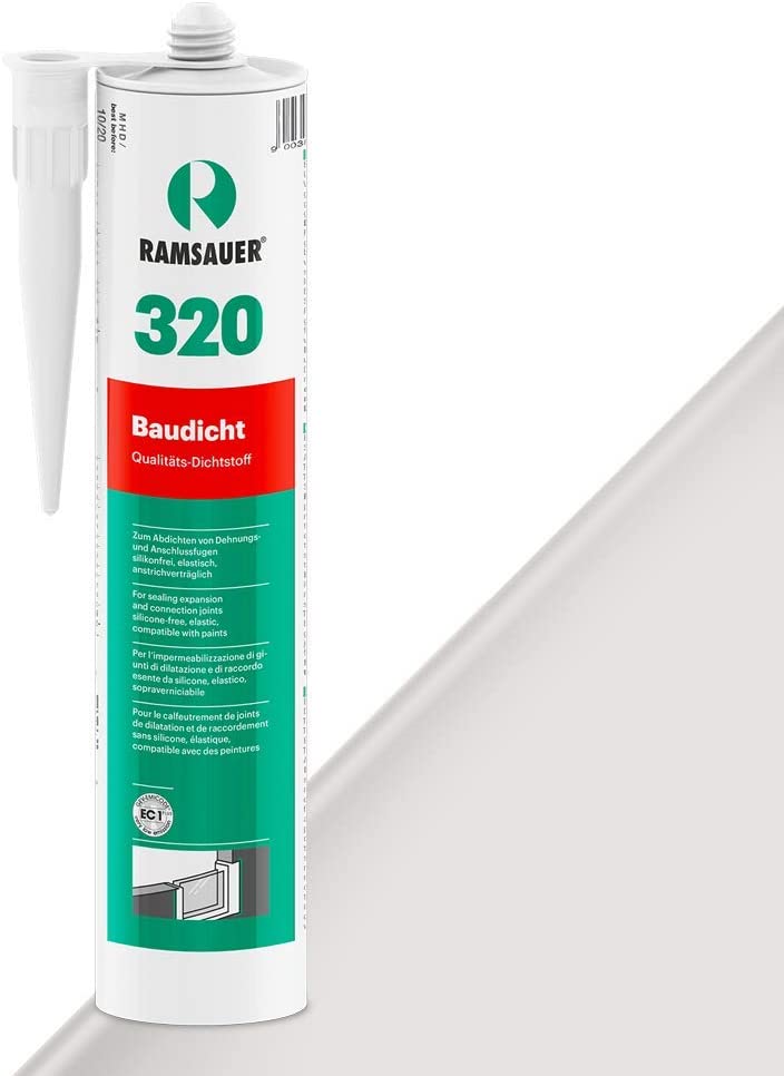 Vedante de construção 320 Branco cinzento RAL 9002 Vedante de construção 320 Branco cinzento RAL 9002