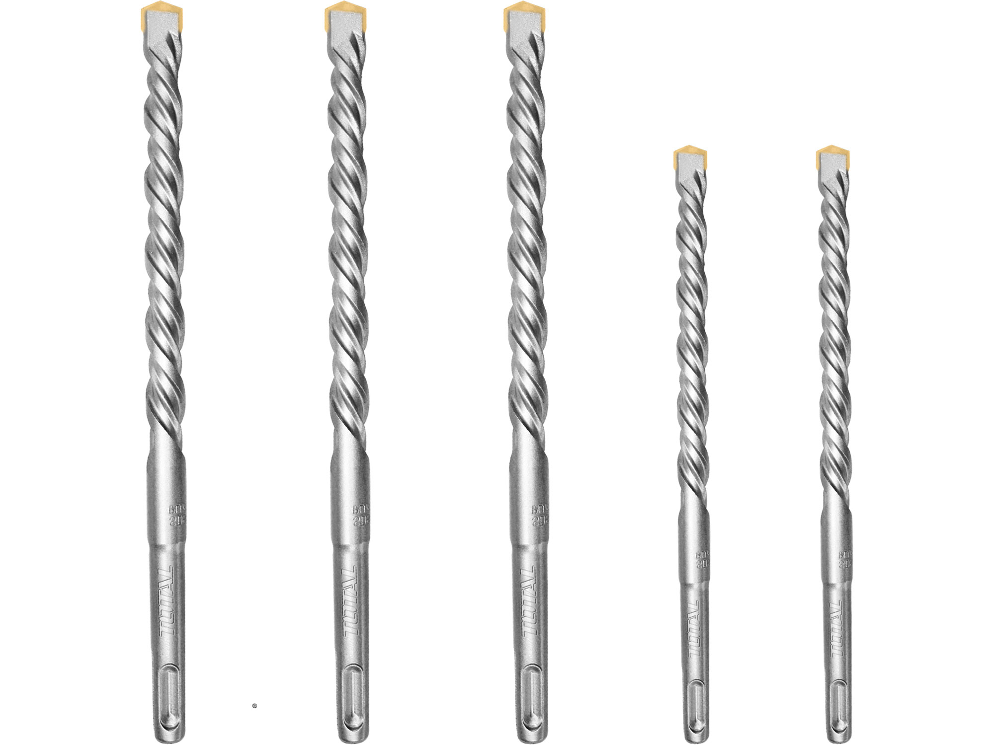 Brocas para betão, conjunto de 5, SDS plus, indústria Brocas para betão, conjunto de 5, SDS plus, indústria