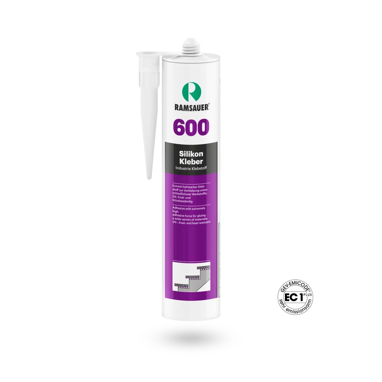 Adesivo de silicone Ramsauer 600 310 ml Adesivo de silicone Ramsauer 600 310 ml