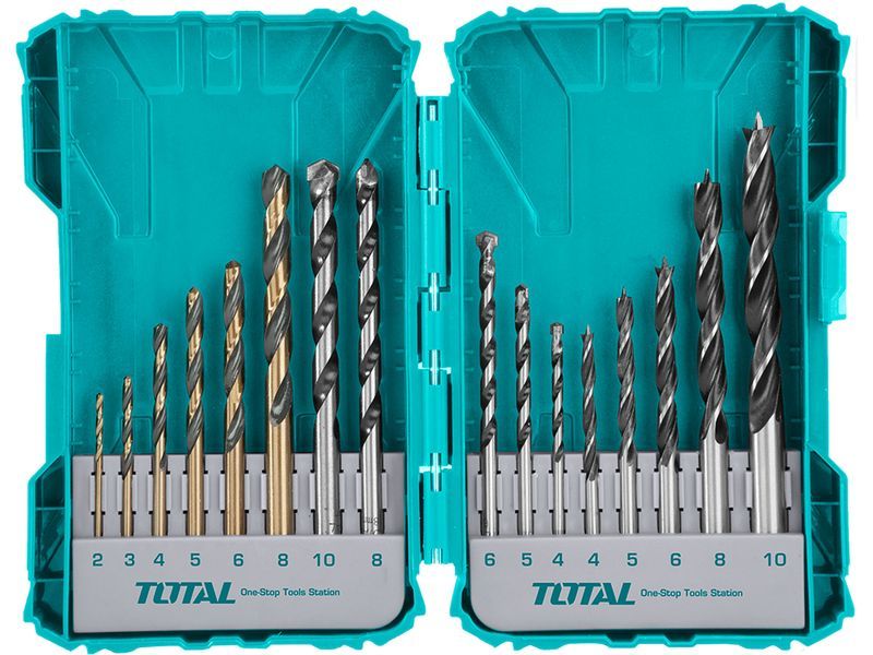 Brocas, conjunto combinado, 16 pcs Brocas, conjunto combinado, 16 pcs