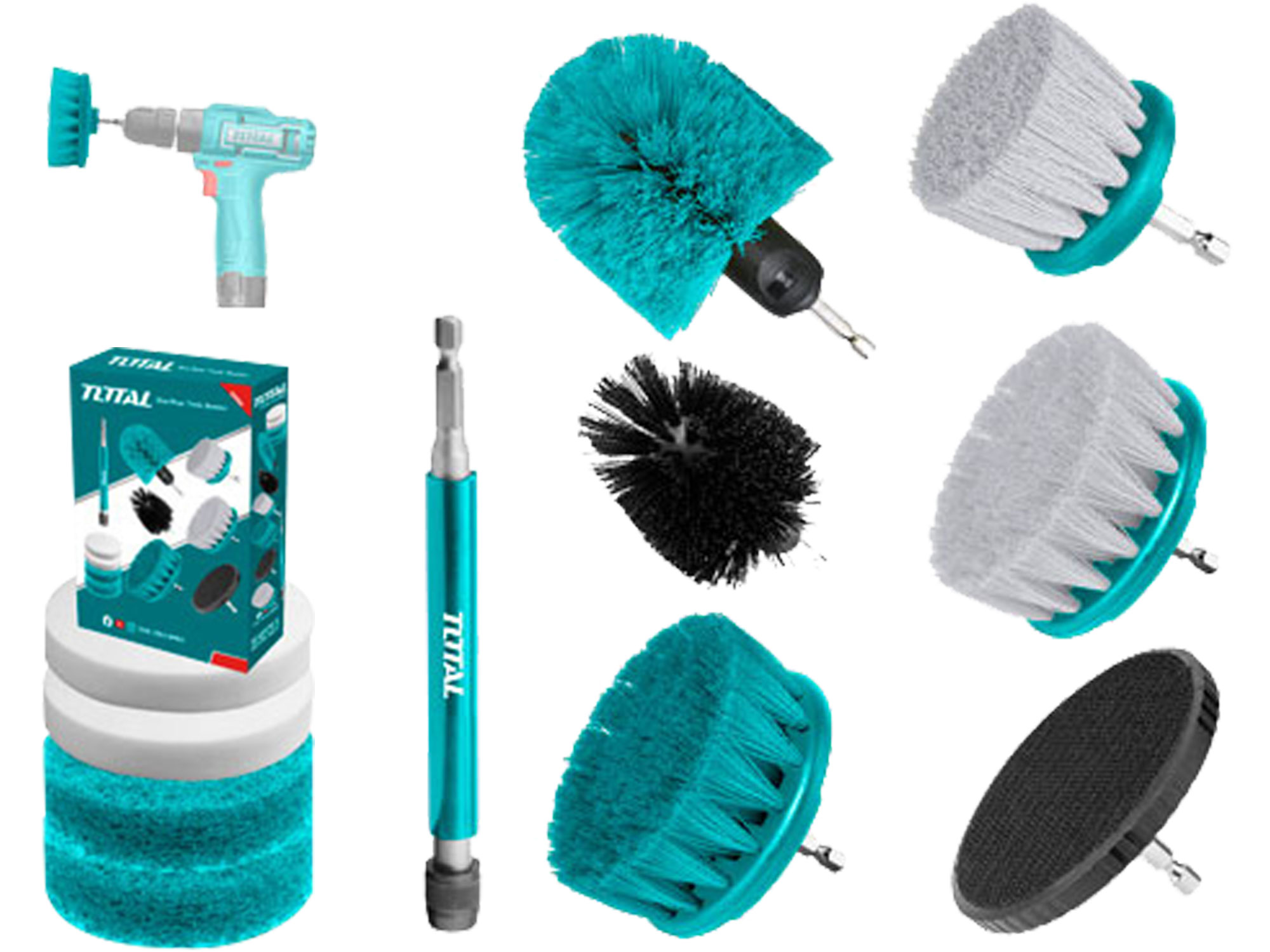 Conjunto de 11 escovas de limpeza, Industrial Conjunto de 11 escovas de limpeza, Industrial