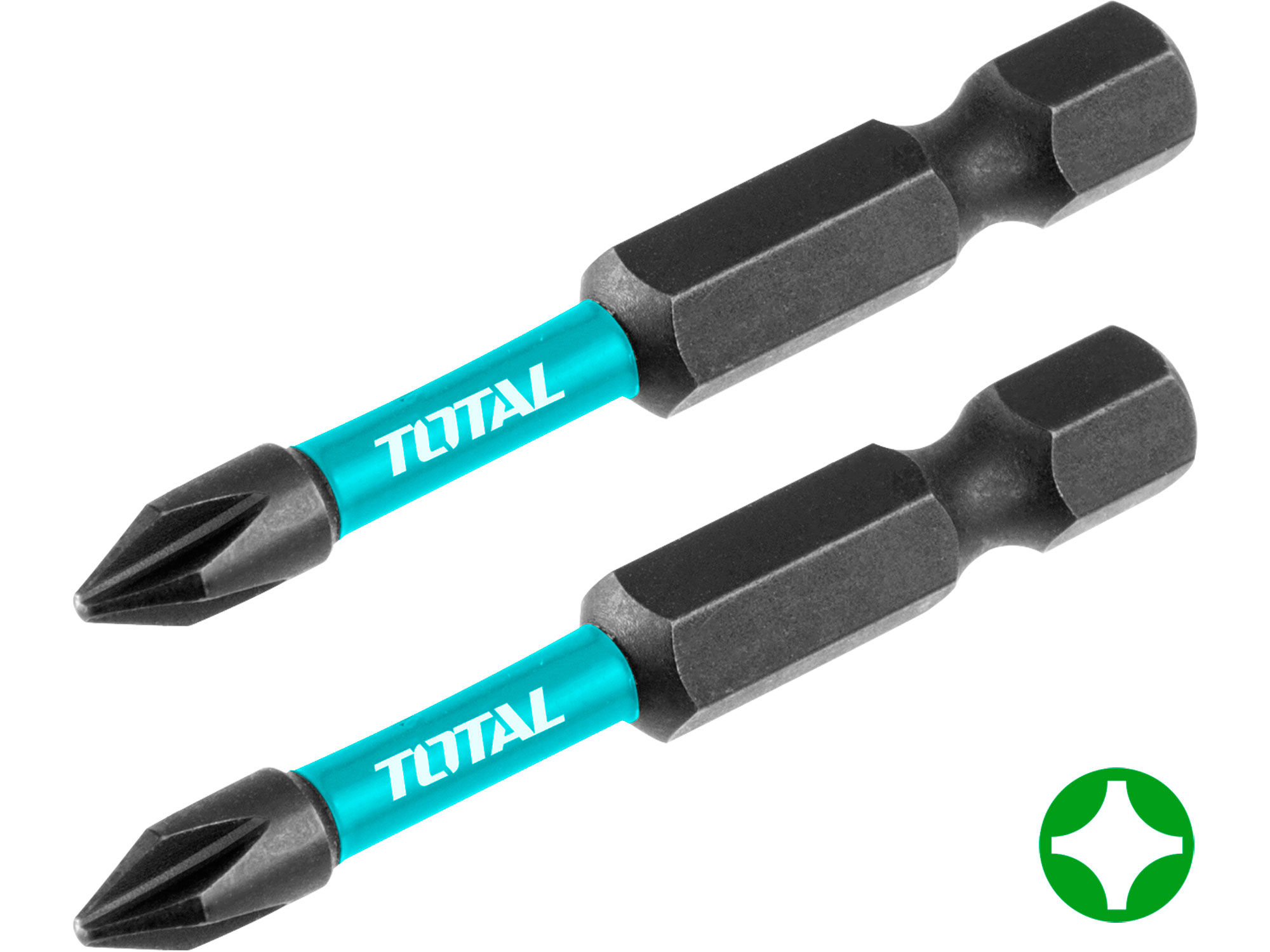 Total Bits para aparafusadoras de impacto, S2, PH2, 50 mm, indústria Total Bits para aparafusadoras de impacto, S2, PH2, 50 mm, indústria
