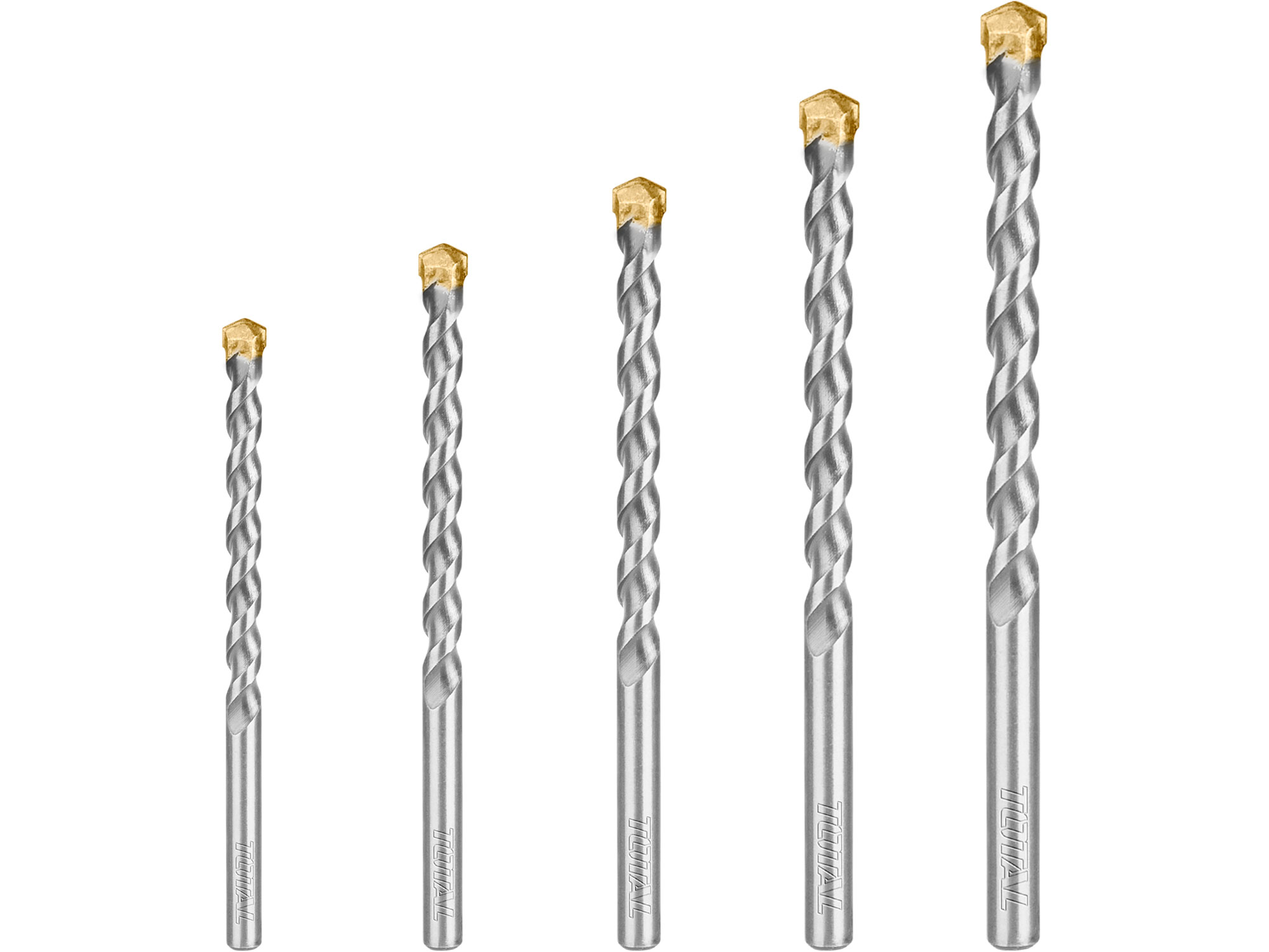 Conjunto de 5 brocas para alvenaria, industriais Conjunto de 5 brocas para alvenaria, industriais