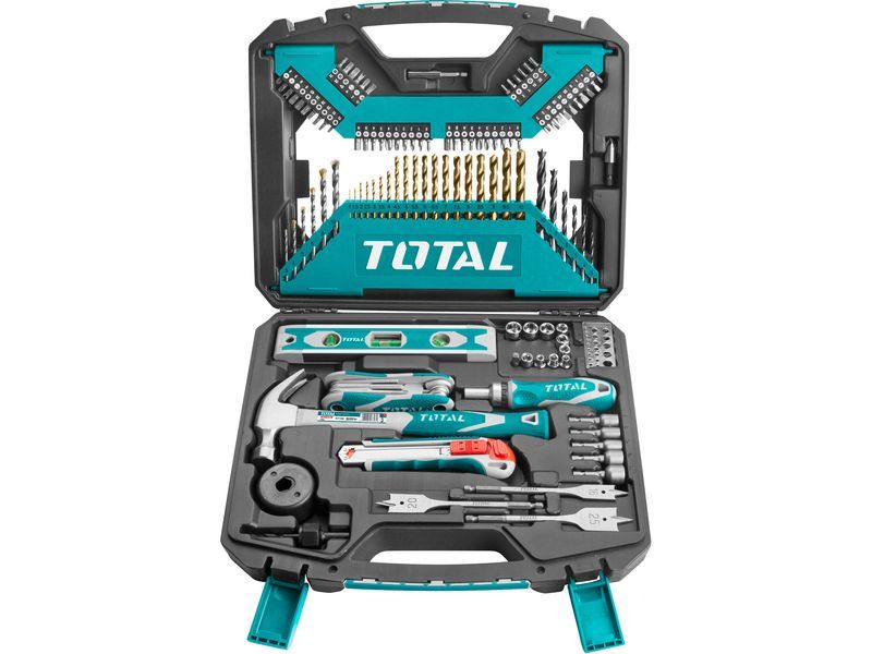 Total Conjunto de ferramentas e brocas, 120 pcs, HSS Total Conjunto de ferramentas e brocas, 120 pcs, HSS