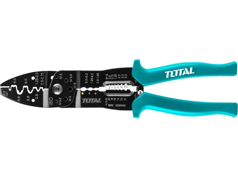 Total Alicate de desencapar e cortar, industrial, 250 mm