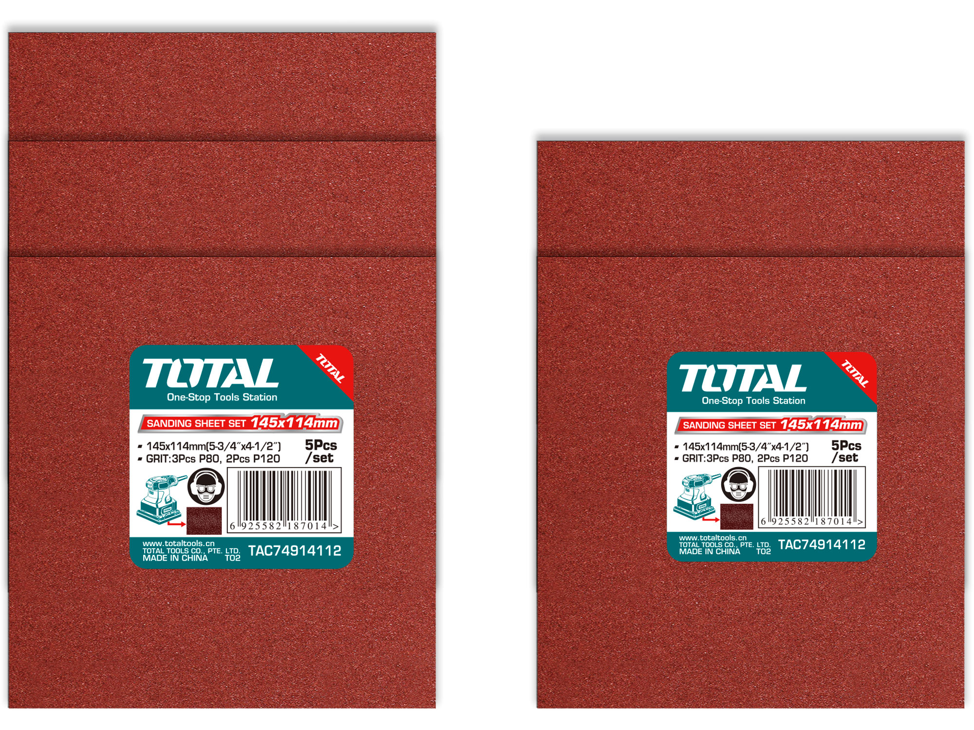 Conjunto de folhas de lixa para TF2231106, 5 peças Conjunto de folhas de lixa para TF2231106, 5 peças